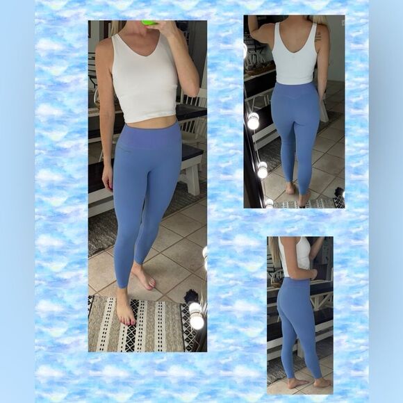 Gymshark X Whitney Simmons Blue V2 Scrunch Butt High Rise Athletic Legging - Picture 1 of 13